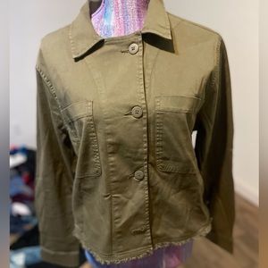Sanctuary Green Cropped Jacket